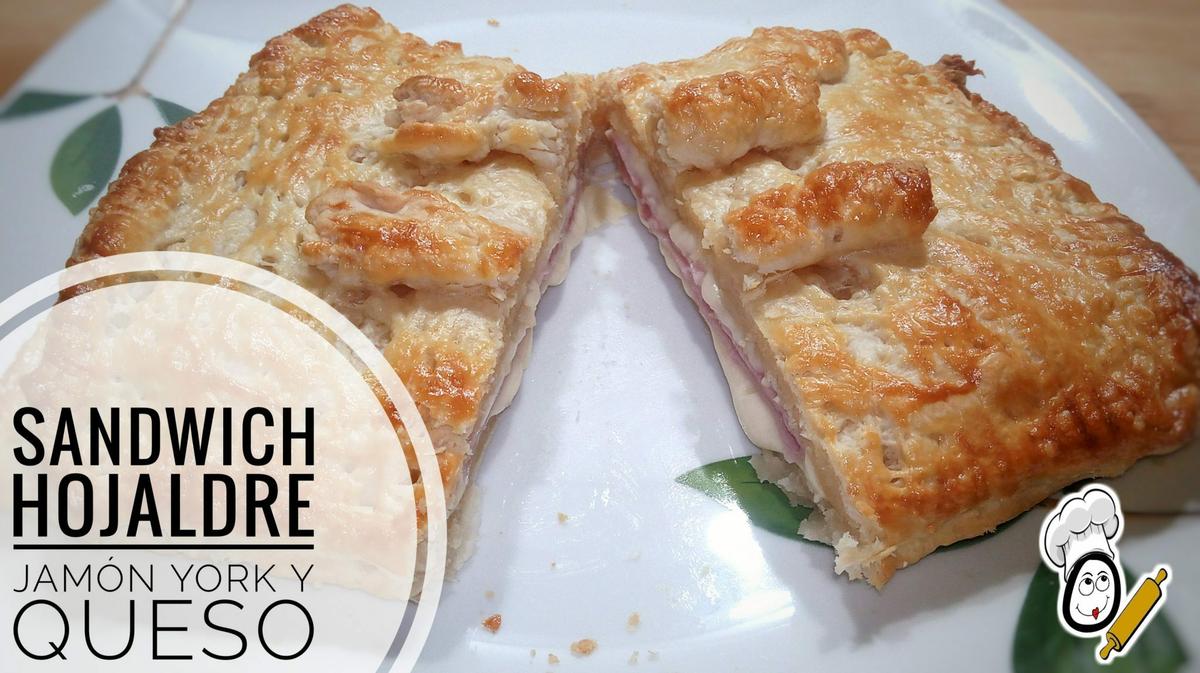 Sandwich de hojaldre terminado.