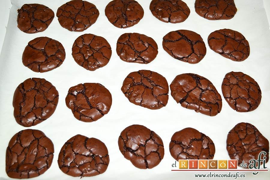 Cookies de chocolate brownie, sugerencia de presentación