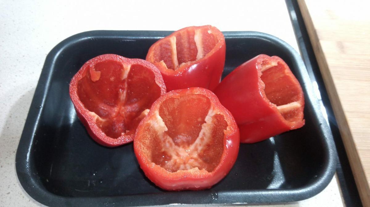 Pimientos rellenos limpios