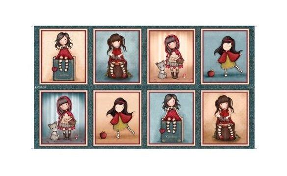 Panel de tela Gorjuss My Story con 8 muñecas