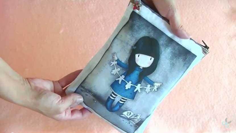 Neceser hecho con telas Gorjuss