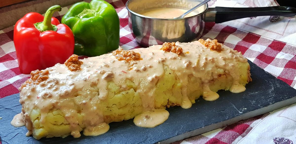 Pastel frio de patata y cordero