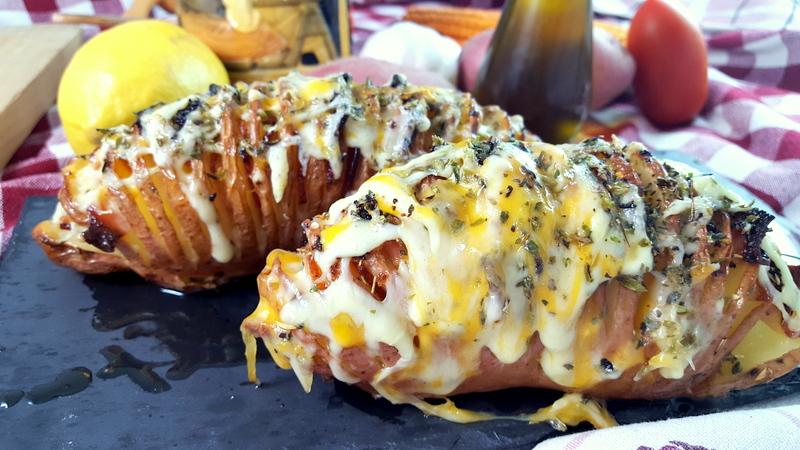 Patatas hasselback