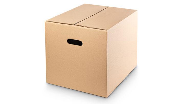 caja carton con asas