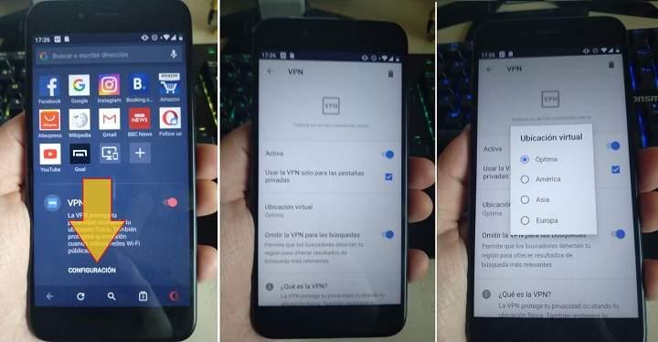 Cómo conseguir el VPN gratuito y sin restricciones de Opera en Android para navegar de forma privada (servidores en Asia Europa y América)