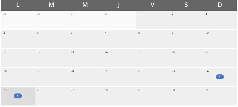 Calendario de nuestro Rankbox para saber el historial de URL posicionada