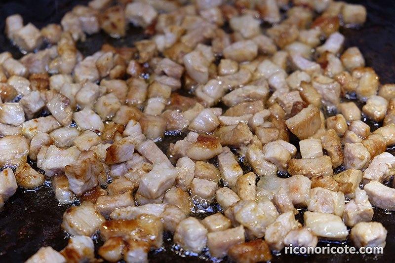 Arroz con secreto ibérico y setas