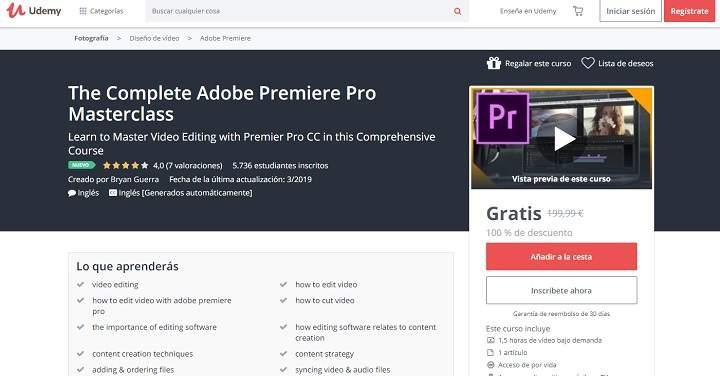 Cursos online premium gratuitos para programadores y diseñadores sobre Unity, Python, Java, SQL, Excel, Adobe Premiere y más