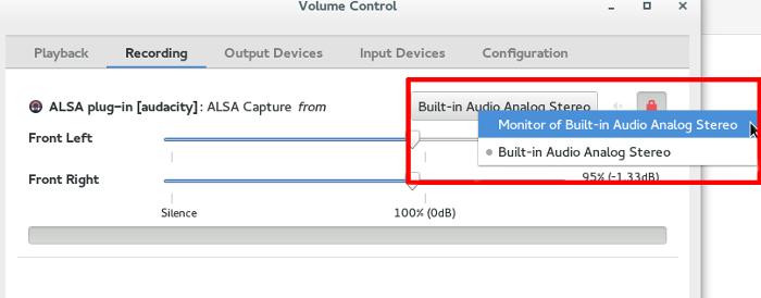 Cómo grabar el sonido del sistema con audio de pulso y audacia en Linux