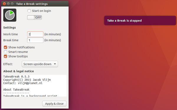 Forzarte a tomar descansos periódicos en Ubuntu usando un descanso
