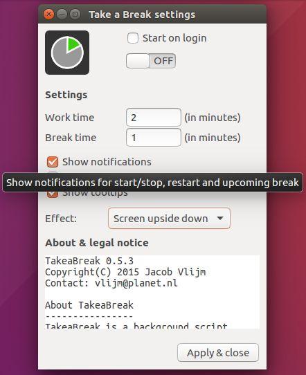 Forzarte a tomar descansos periódicos en Ubuntu usando un descanso