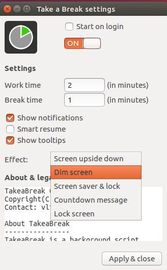 Forzarte a tomar descansos periódicos en Ubuntu usando un descanso