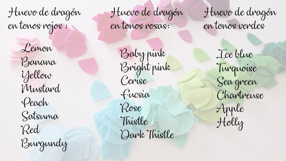 Tutorial Huevos de dragón con fieltro