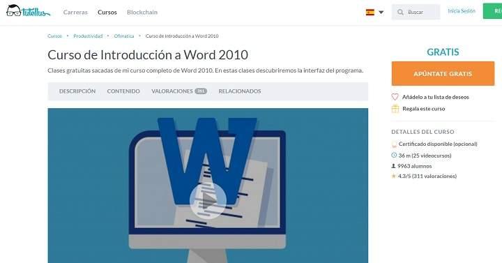 Curso de formacion online gratis de Microsoft Office Word en español MOOC