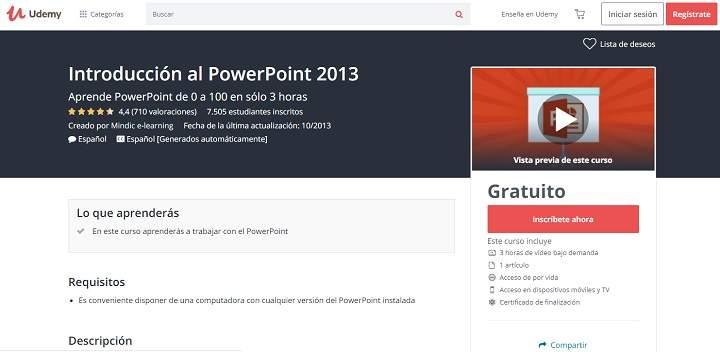Curso de formacion online gratis de Microsoft Office Power Point en español MOOC