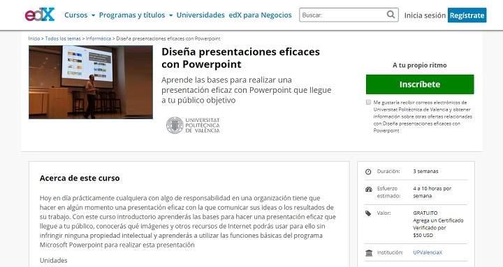 Curso de formacion online gratis de Microsoft Office Power Point en español MOOC