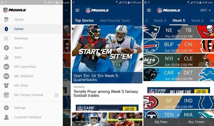 5 de las mejores aplicaciones Android para los fans de la NFL
