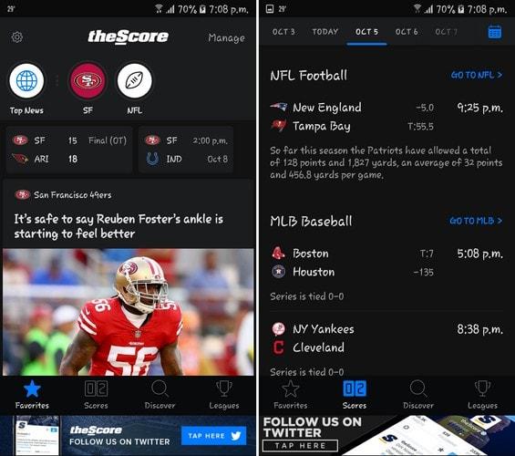 5 de las mejores aplicaciones Android para los fans de la NFL