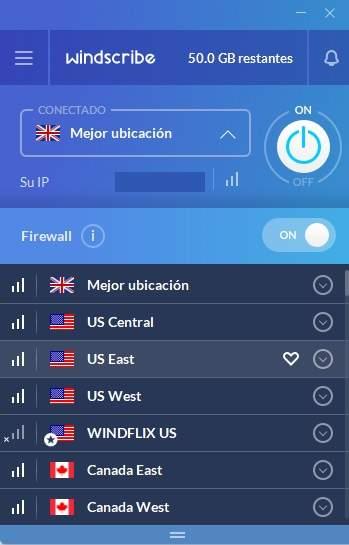 VPN gratuito de 50GB mensuales con P2P y 10 servidores en EEUU Canada Reino Unido Francia y Alemania entre otros