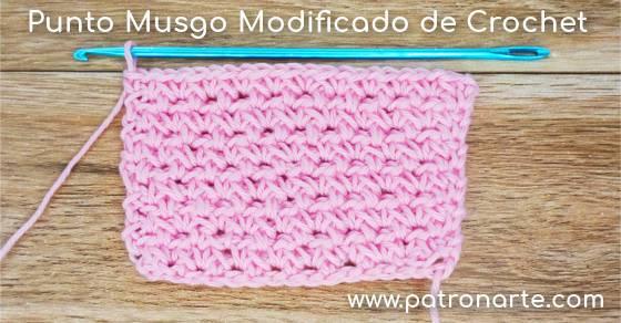 Punto Musgo Modificado de Crochet - Ganchillo