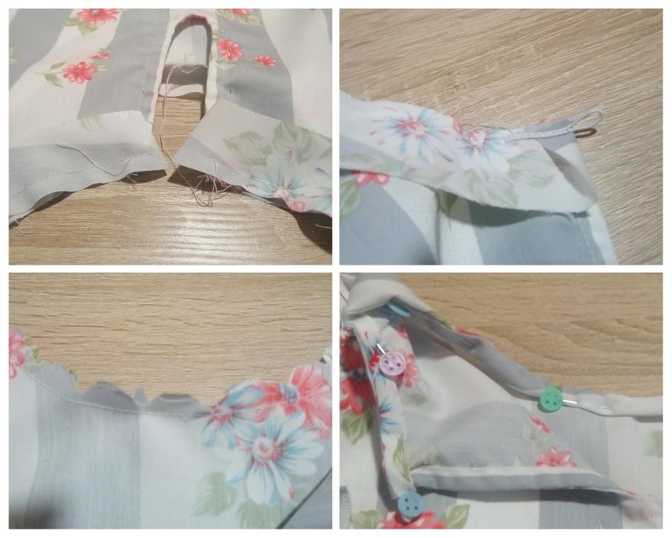 Blusa con volantes en las mangas y puños fruncidos con hilo elástico ¡Con patrones gratis!