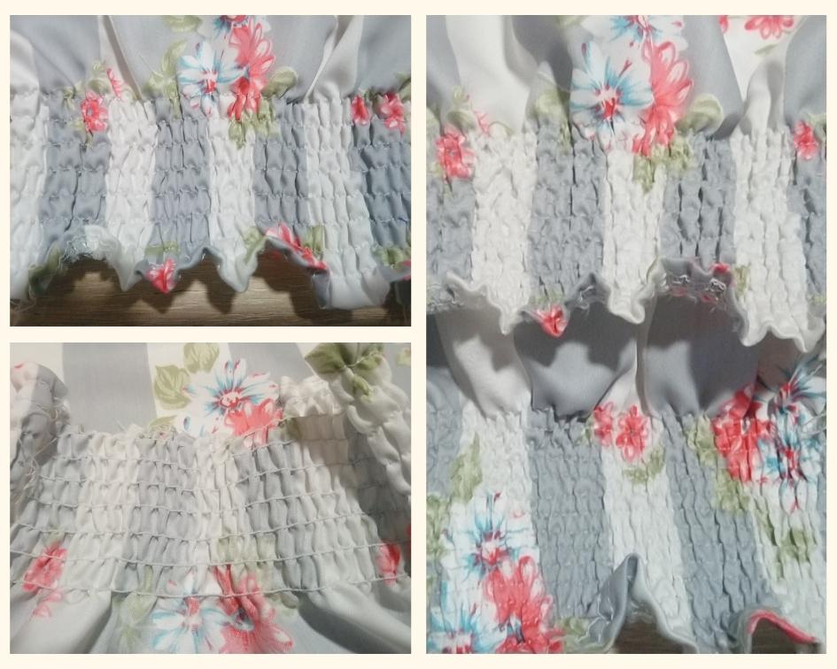 Blusa con volantes en las mangas y puños fruncidos con hilo elástico ¡Con patrones gratis!