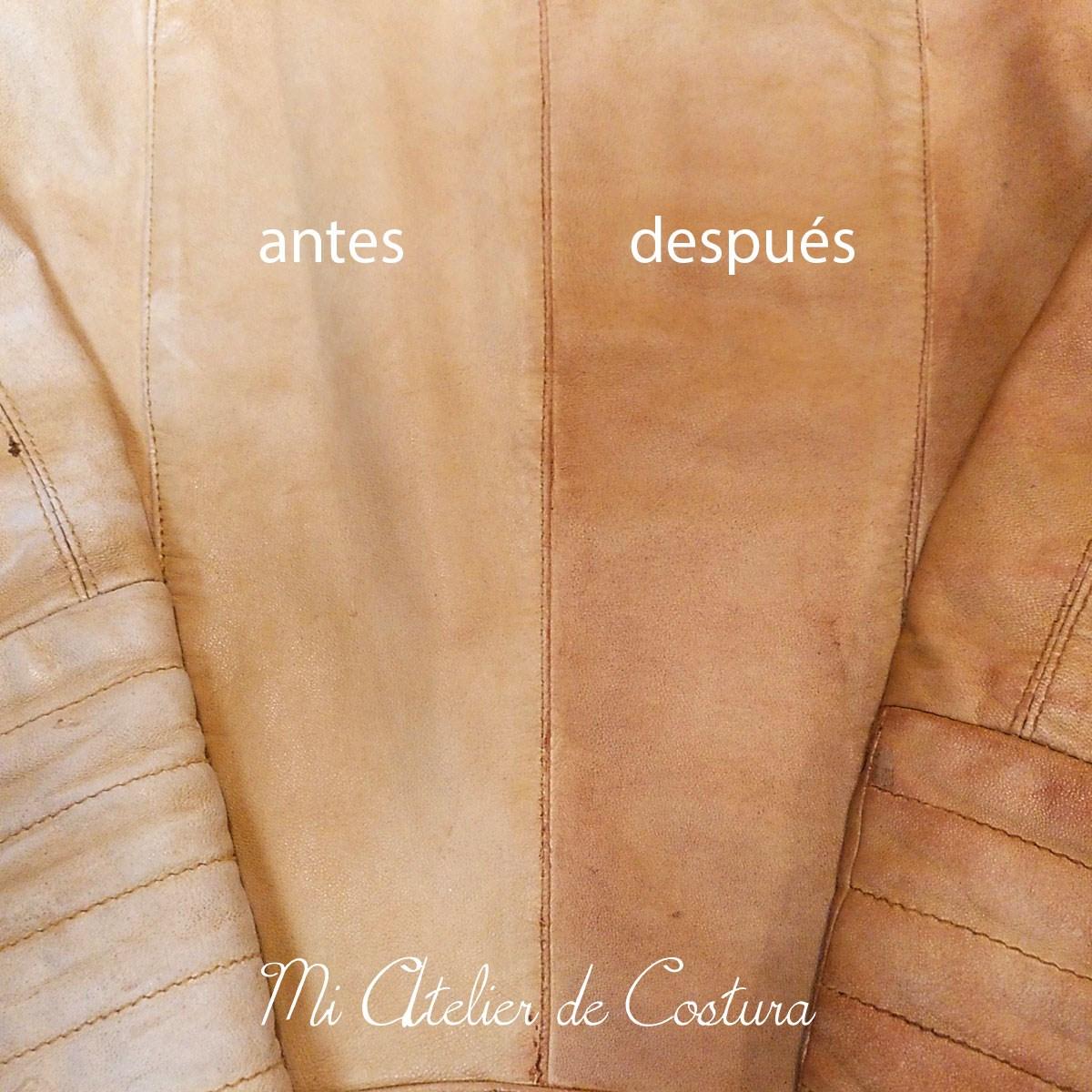 restauración de una cazadora de cuero