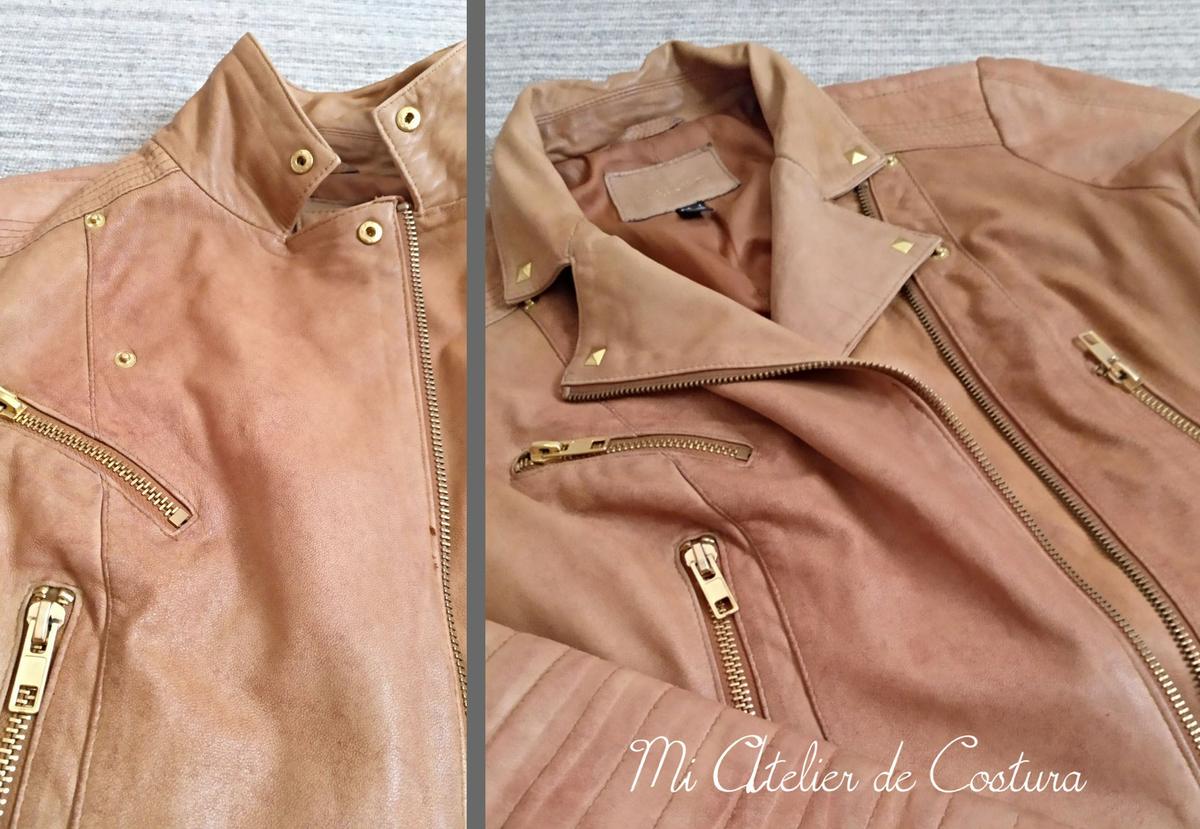 restauración de una cazadora de cuero