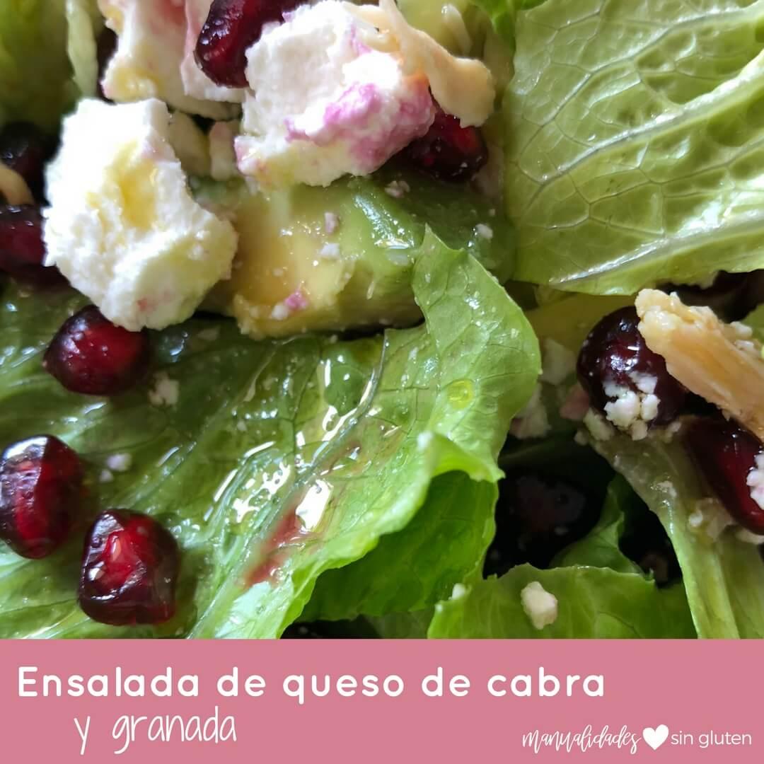 Ensalada de queso de cabra y granada