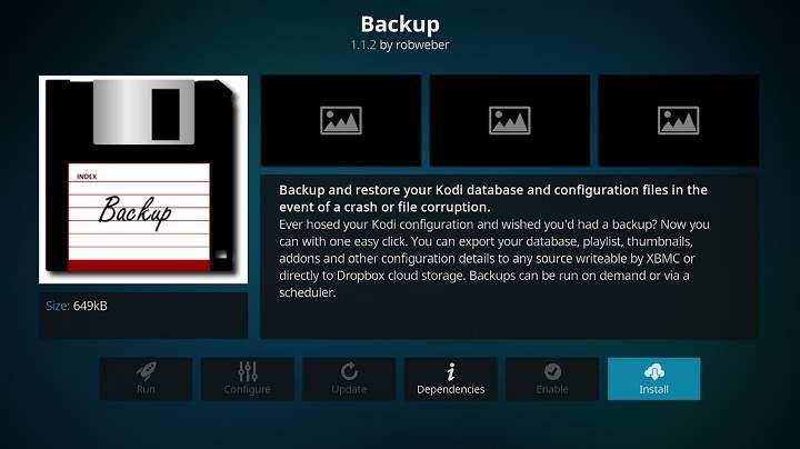 Cómo hacer una copia de seguridad o backup de KODI y su configuracion