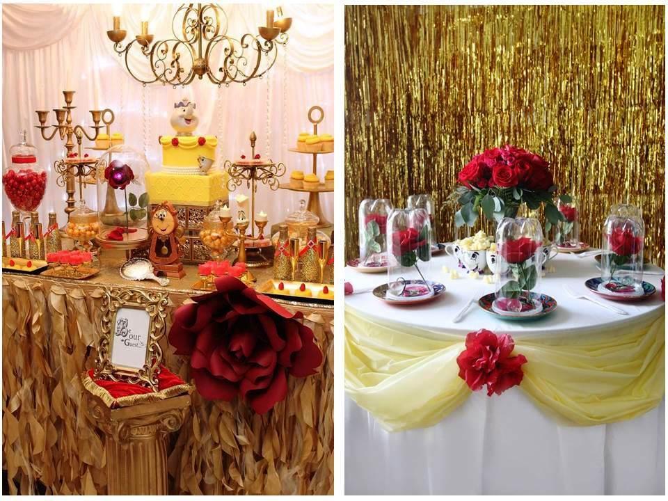 decoracion de la bella y la bestia