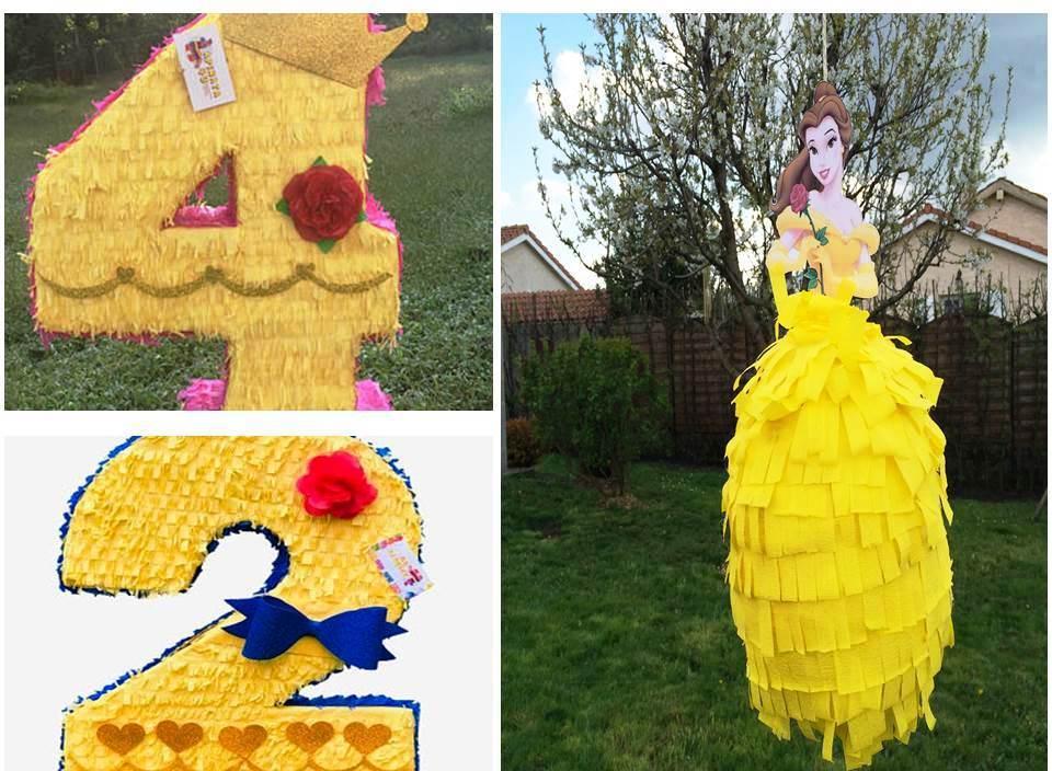 piñatas la bella y la bestia