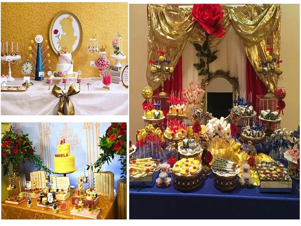 ideas para candy bar de la bella y la bestia