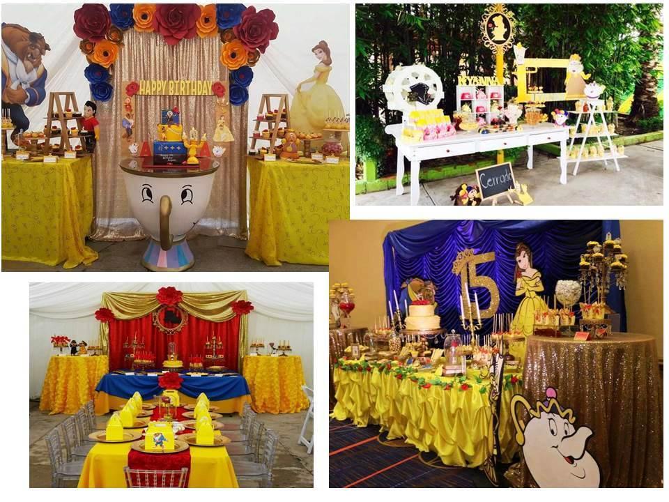 ideas para candy bar de la bella y la bestia