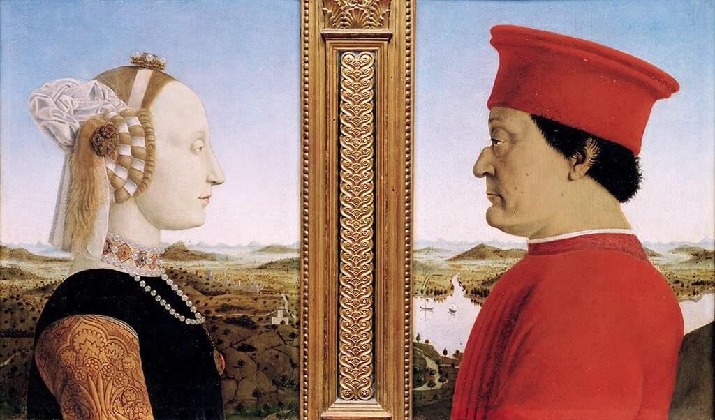 Piero della Francesca, Retrato de los duques de Urbino, reproducción digital.