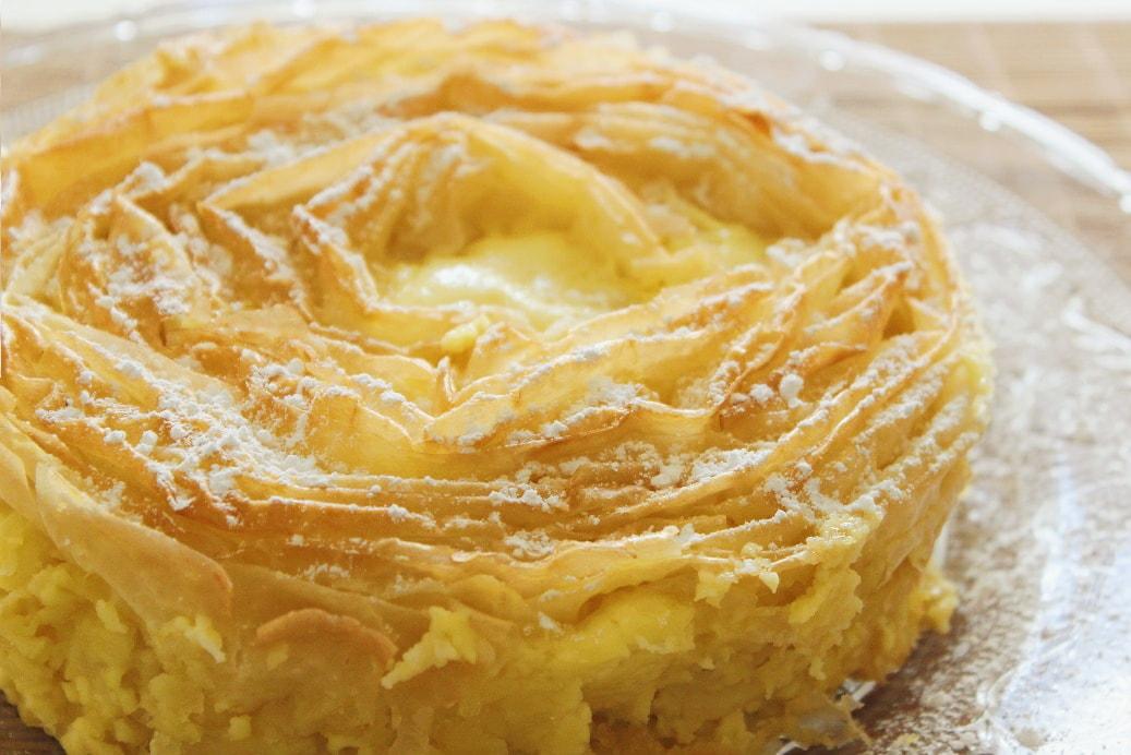 tarta flor de pasta filo