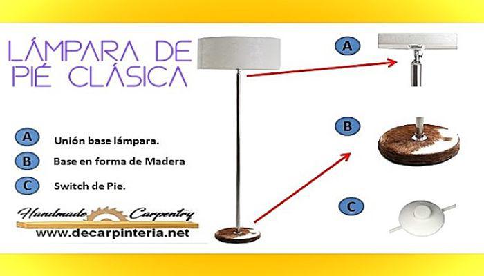 Lámpara clásica de pié