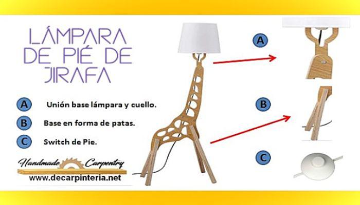 Lámpara con diseño de Jirafa