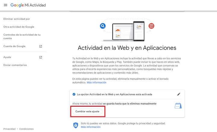 Borrar datos personales de las webs que visitas cookies y actividad en apps automáticamente
