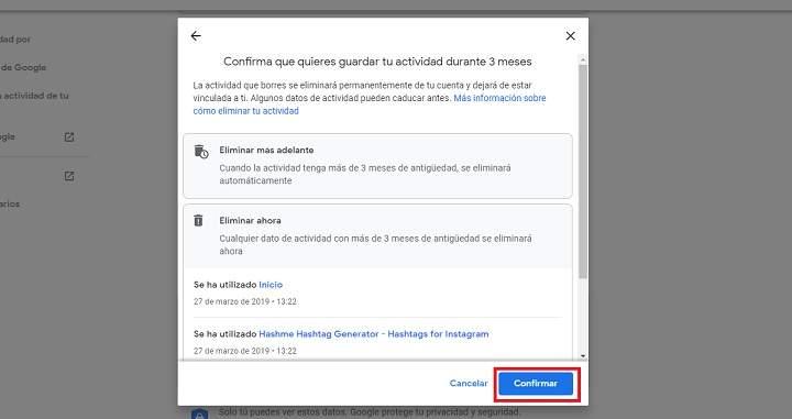 Borrar datos personales de las webs que visitas cookies y actividad en apps automáticamente