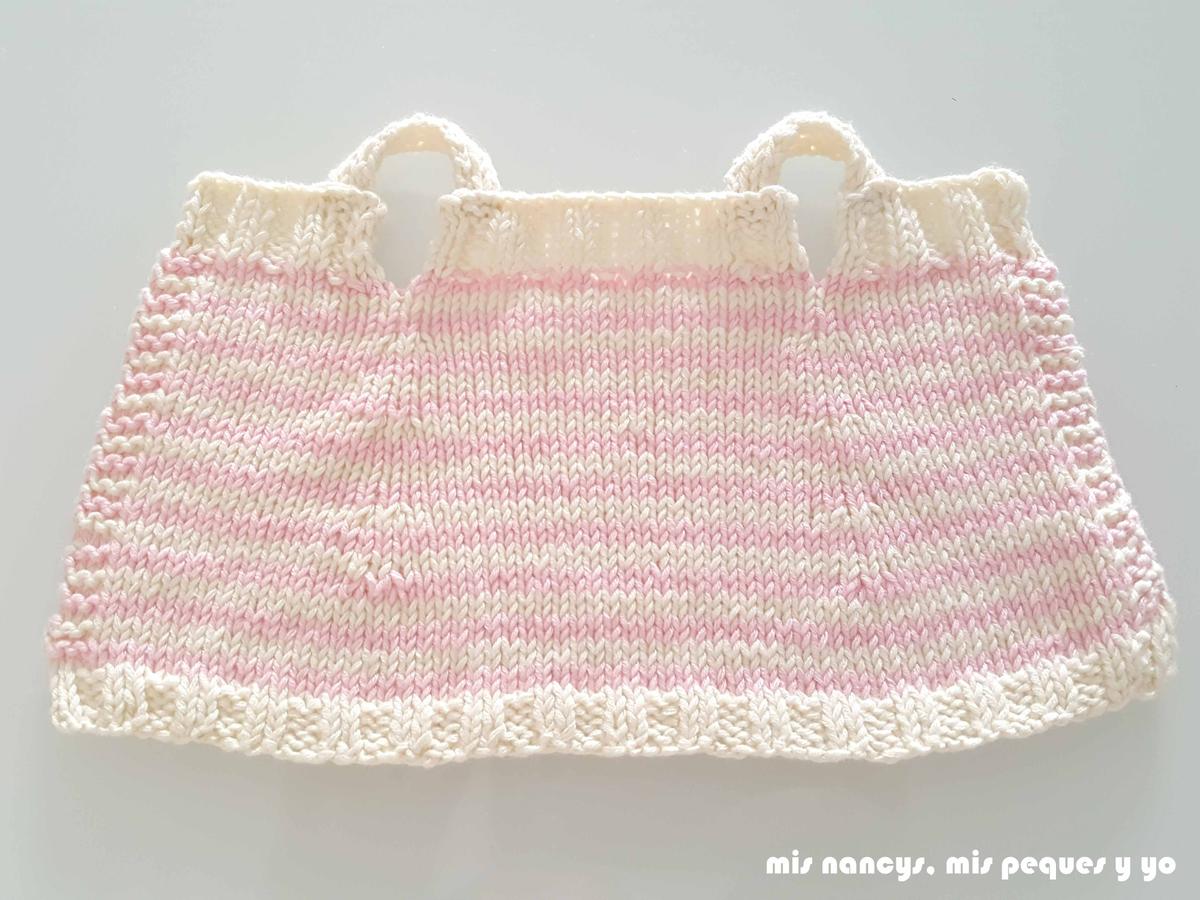 mis nancys, mis peques y yo, tutorial jersey de punto para Nancy "Fresa y nata", tirantes cosidos