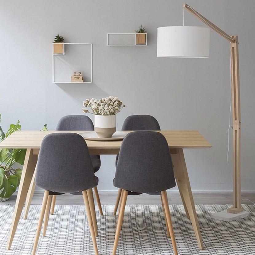 lampara de ikea en comedor