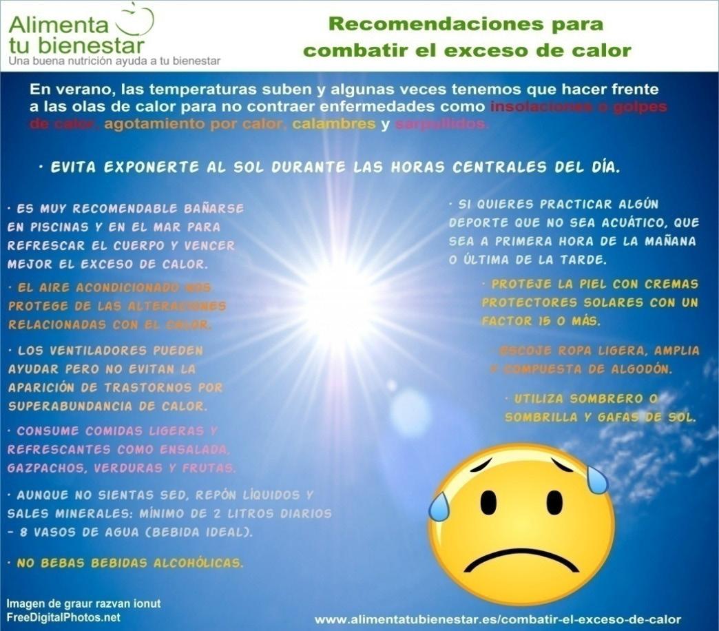Medidas para combatir el exceso de calor