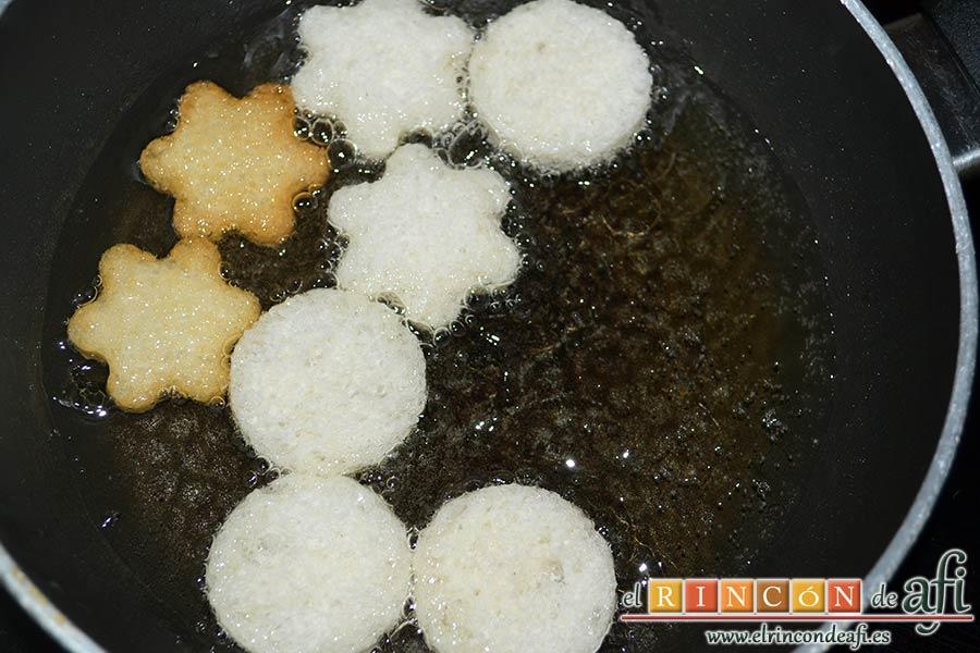 Crema de puerros con espárragos trigueros, freírlos con aceite de girasol