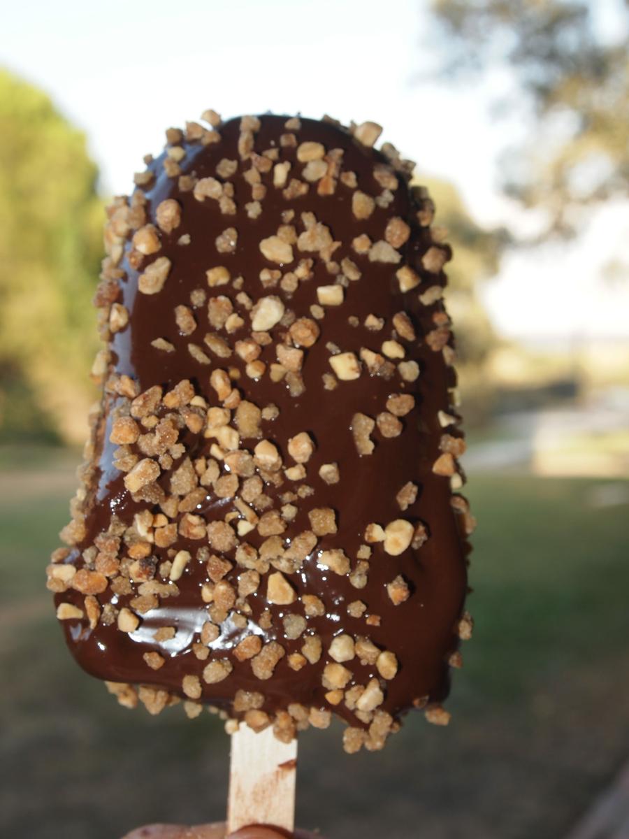 Helado vegano tipo Magnum sin azúcar, ni gluten