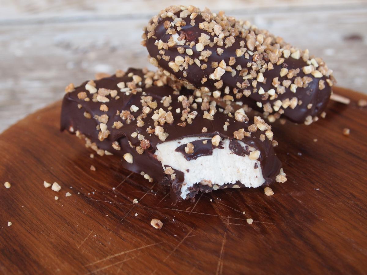 Helado vegano tipo Magnum sin azúcar, ni gluten