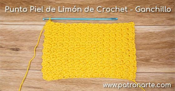 Punto Piel de Limón de Crochet - Ganchillo Paso a Paso blog