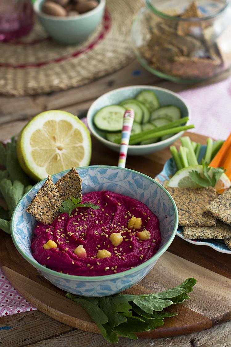 Hummus de Remolacha fácil en solo 5 minutos