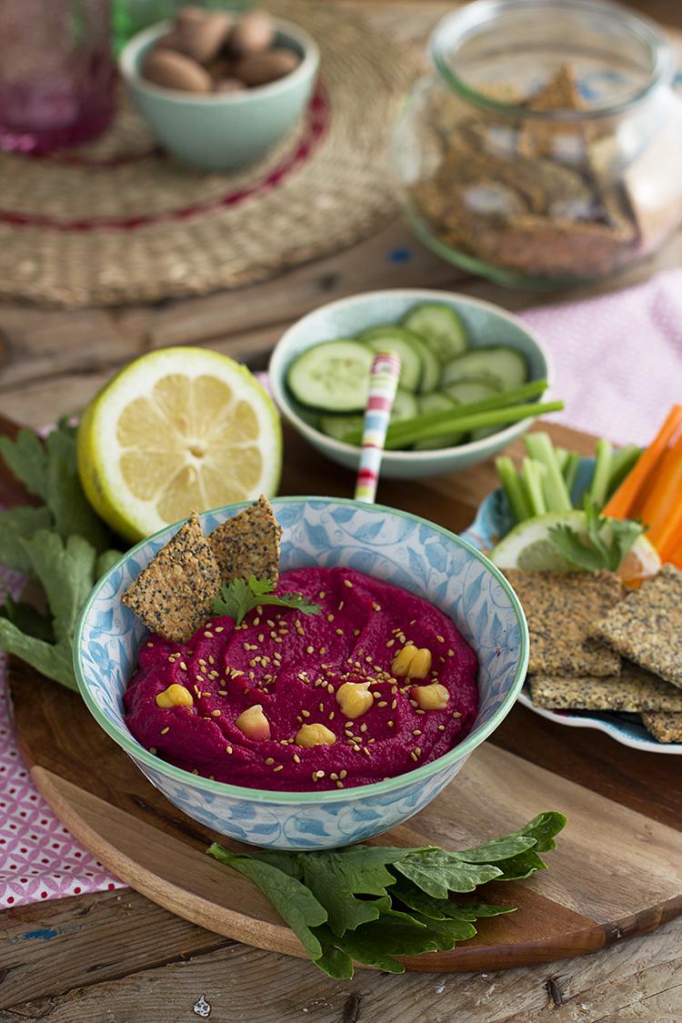 Hummus de Remolacha fácil en solo 5 minutos