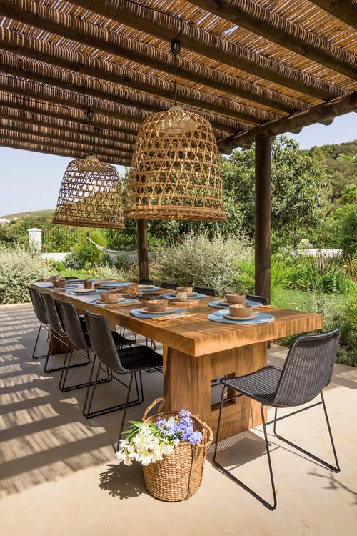 estilo de granja para tu comedor al aire libre
